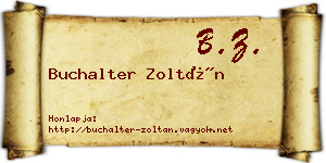 Buchalter Zoltán névjegykártya